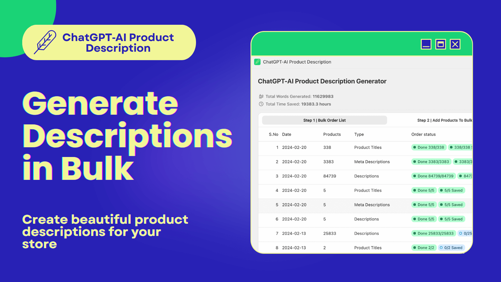 ChatGPT AI Product Description Discount Coupon Code