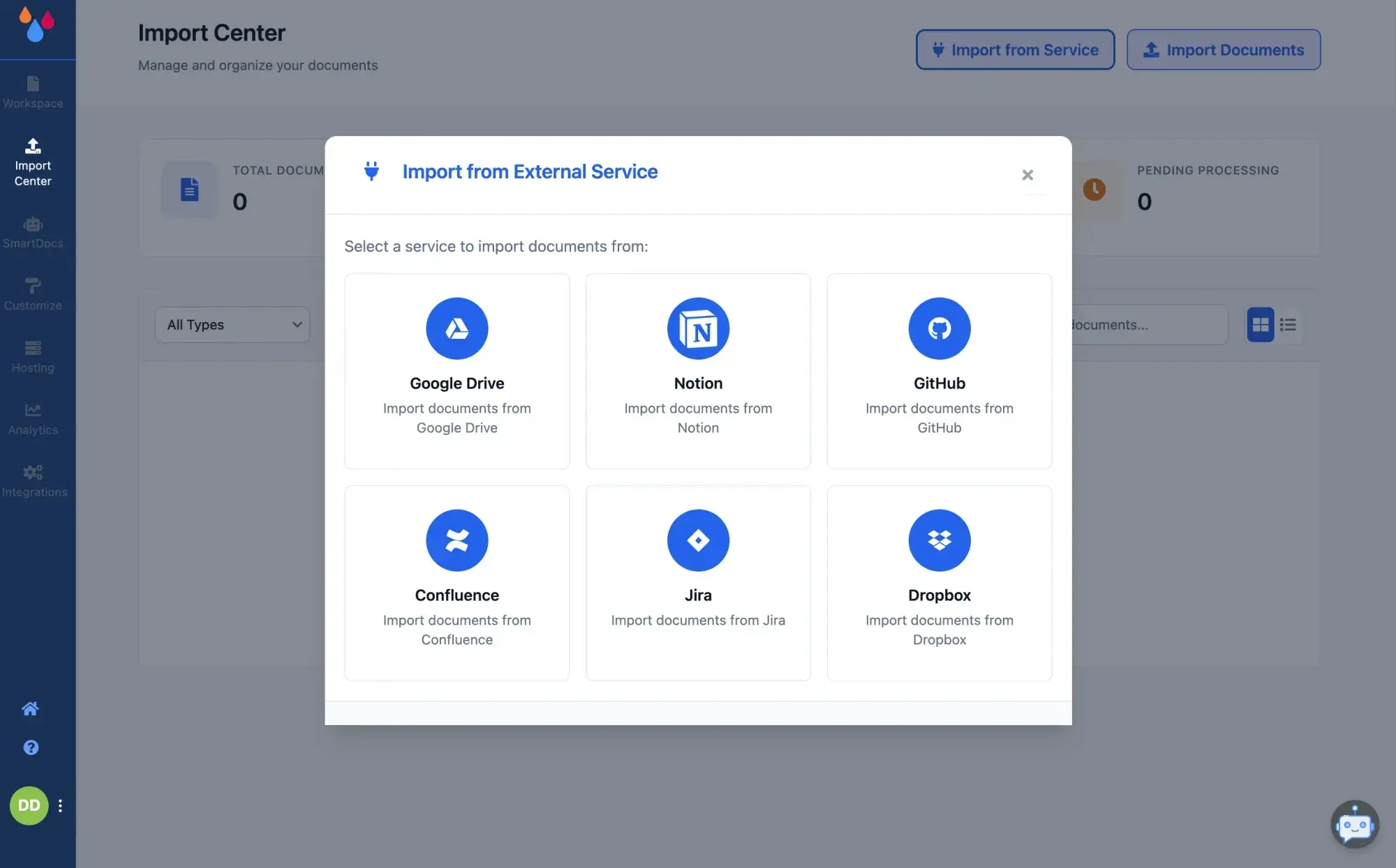 Dewstack Screenshot