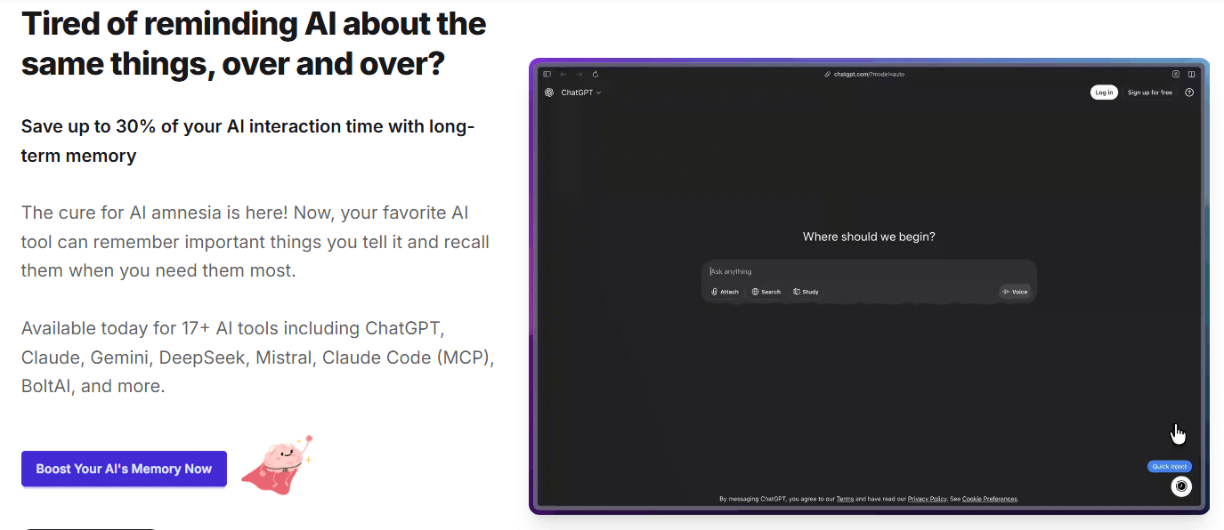 MemoryPlugin Screenshot