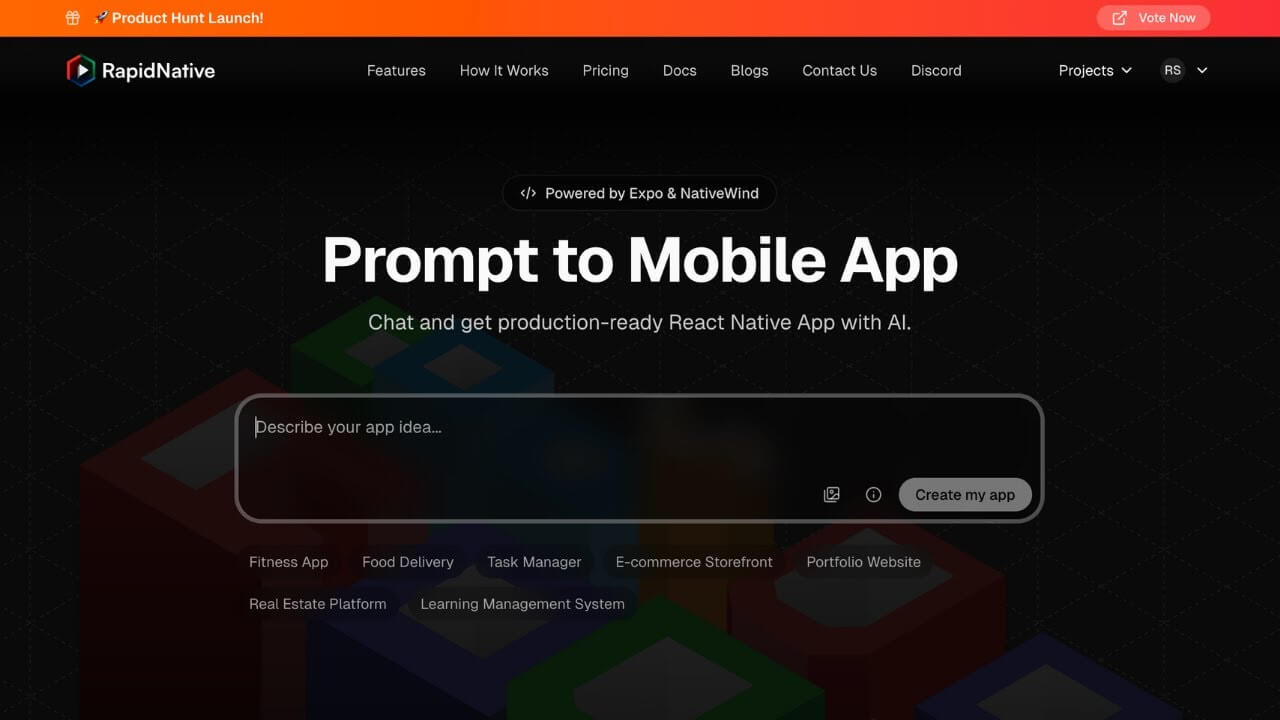RapidNative Screenshot