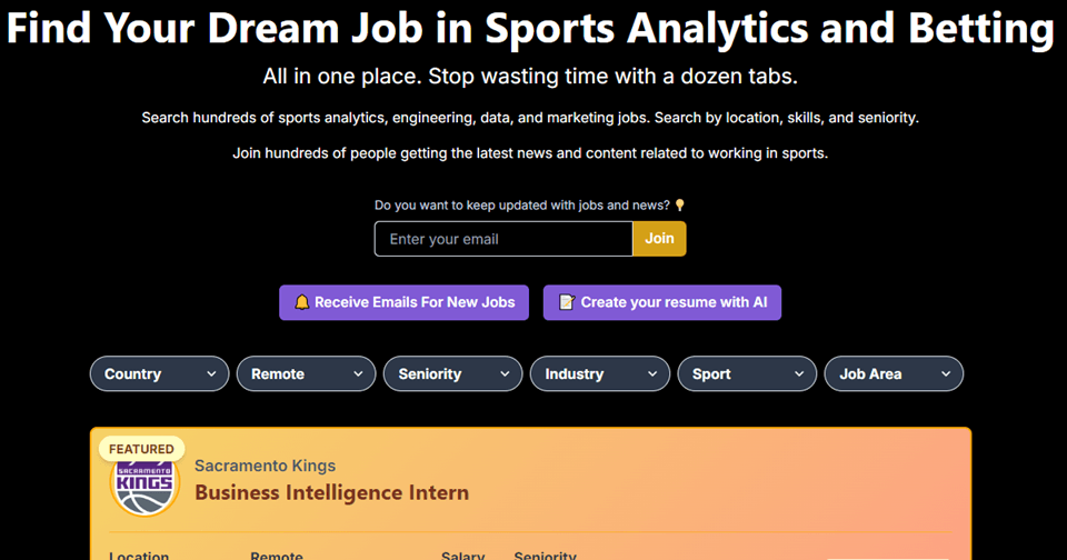 SportsJobs Online Screenshot