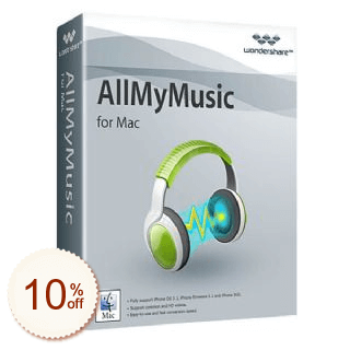 Wondershare AllMyMusic for Mac Discount Coupon Code