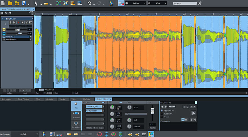Samplitude Music Studio Screenshot