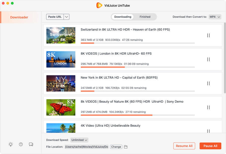 VidJuice UniTube Video Downloader Screenshot