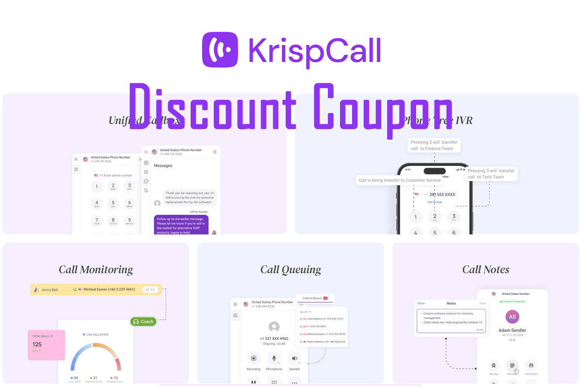 Toutes les façons d'obtenir les meilleures offres de KrispCall (20 % de réduction) - 2025