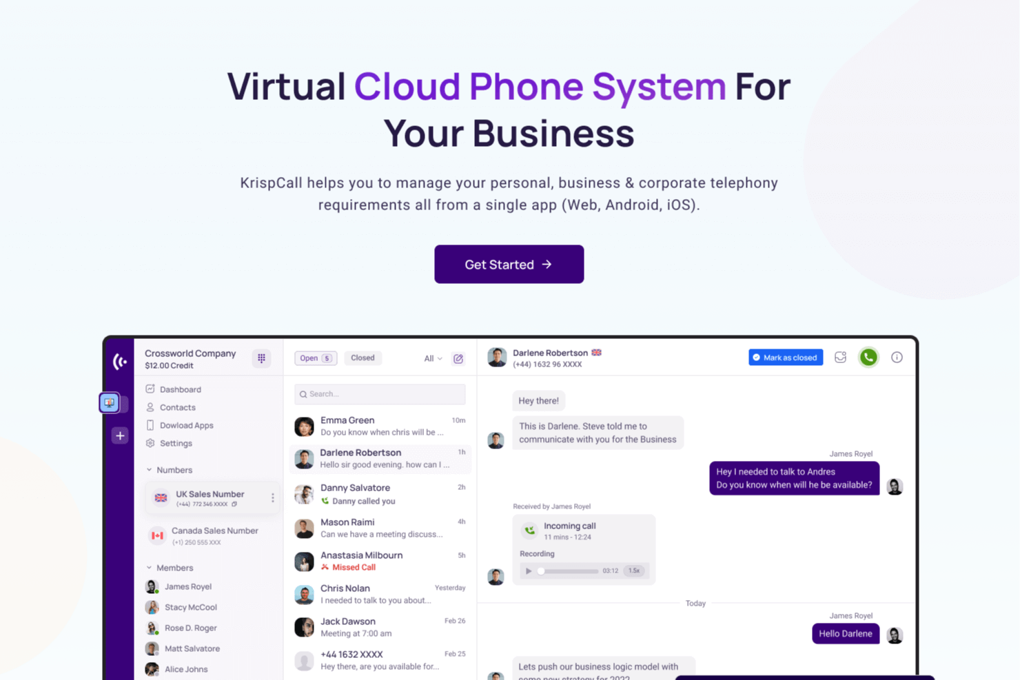 KrispCall Screenshot