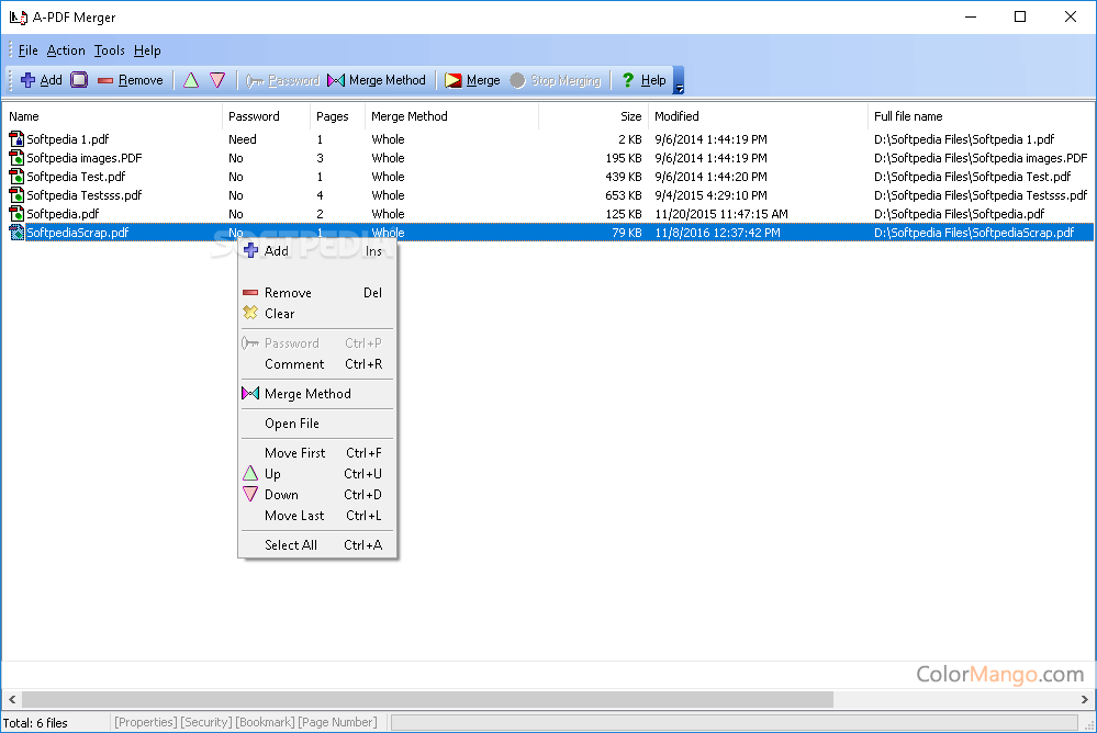 A-PDF Merger Screenshot