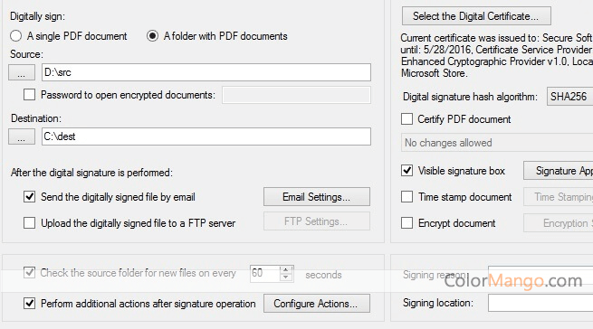 PDF Signer Server Screenshot