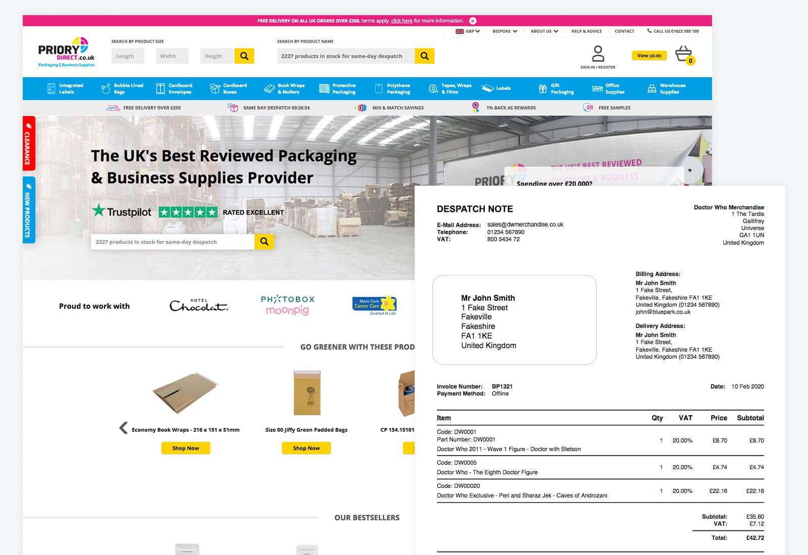 Priory Direct Screenshot