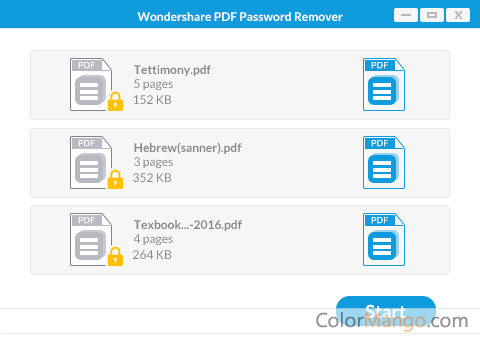 Wondershare PDF Password Remover Screenshot