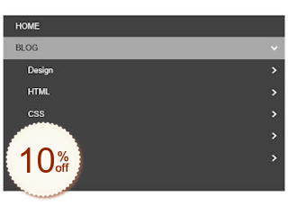 Expandable Menu Discount Coupon Code