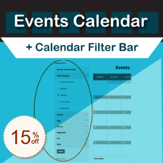 Filter Bar - The Events Calendar Discount Coupon Code