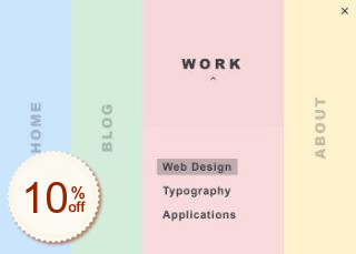 Nested Fullscreen Menu Discount Coupon Code