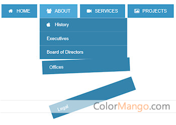 Animated Drop Down Menu Screenshot