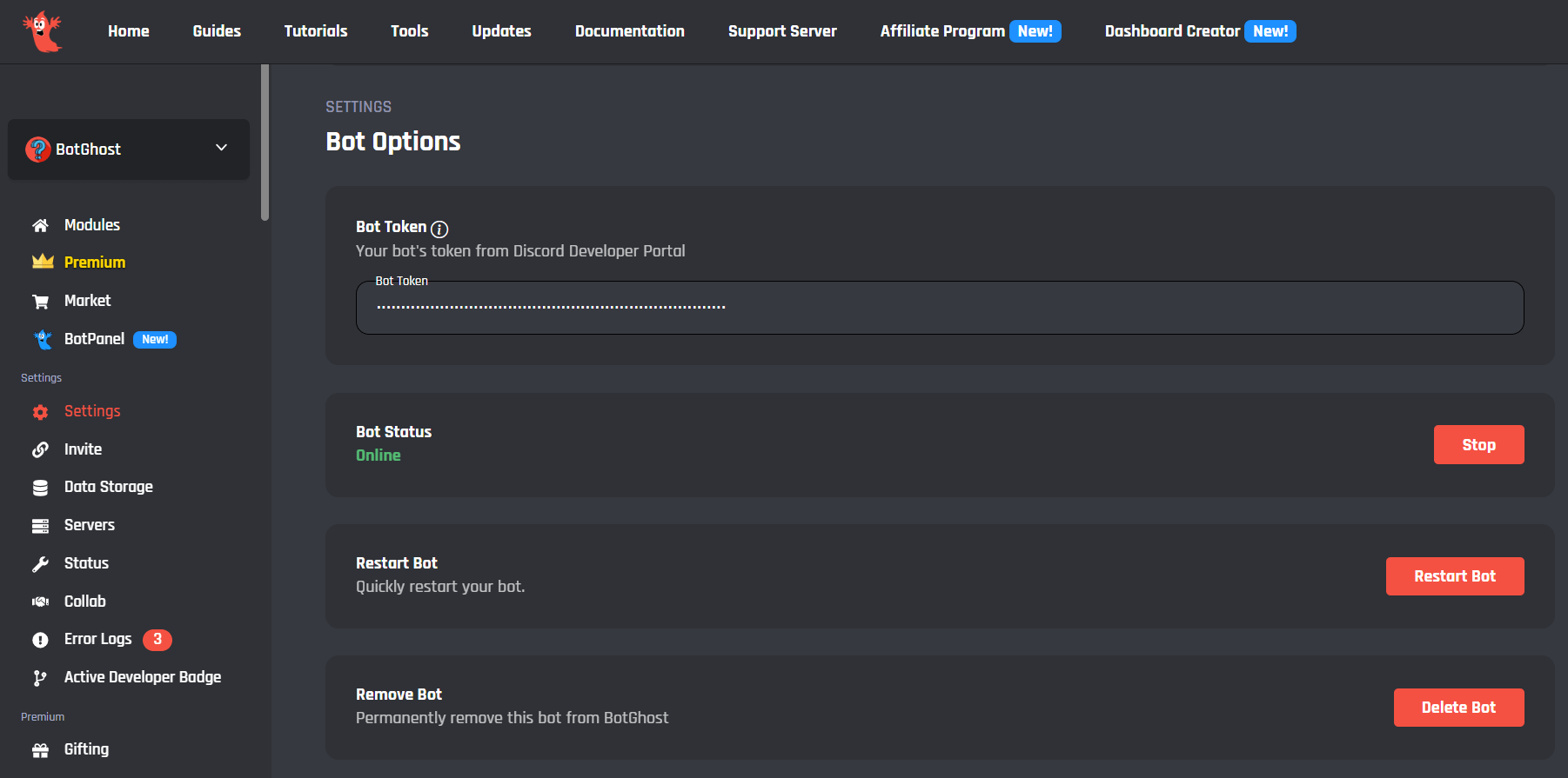 BotGhost Screenshot