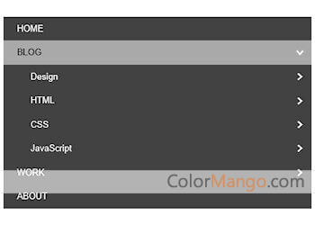Expandable Menu Screenshot