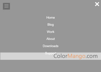 Fullscreen Overlay Menu Screenshot