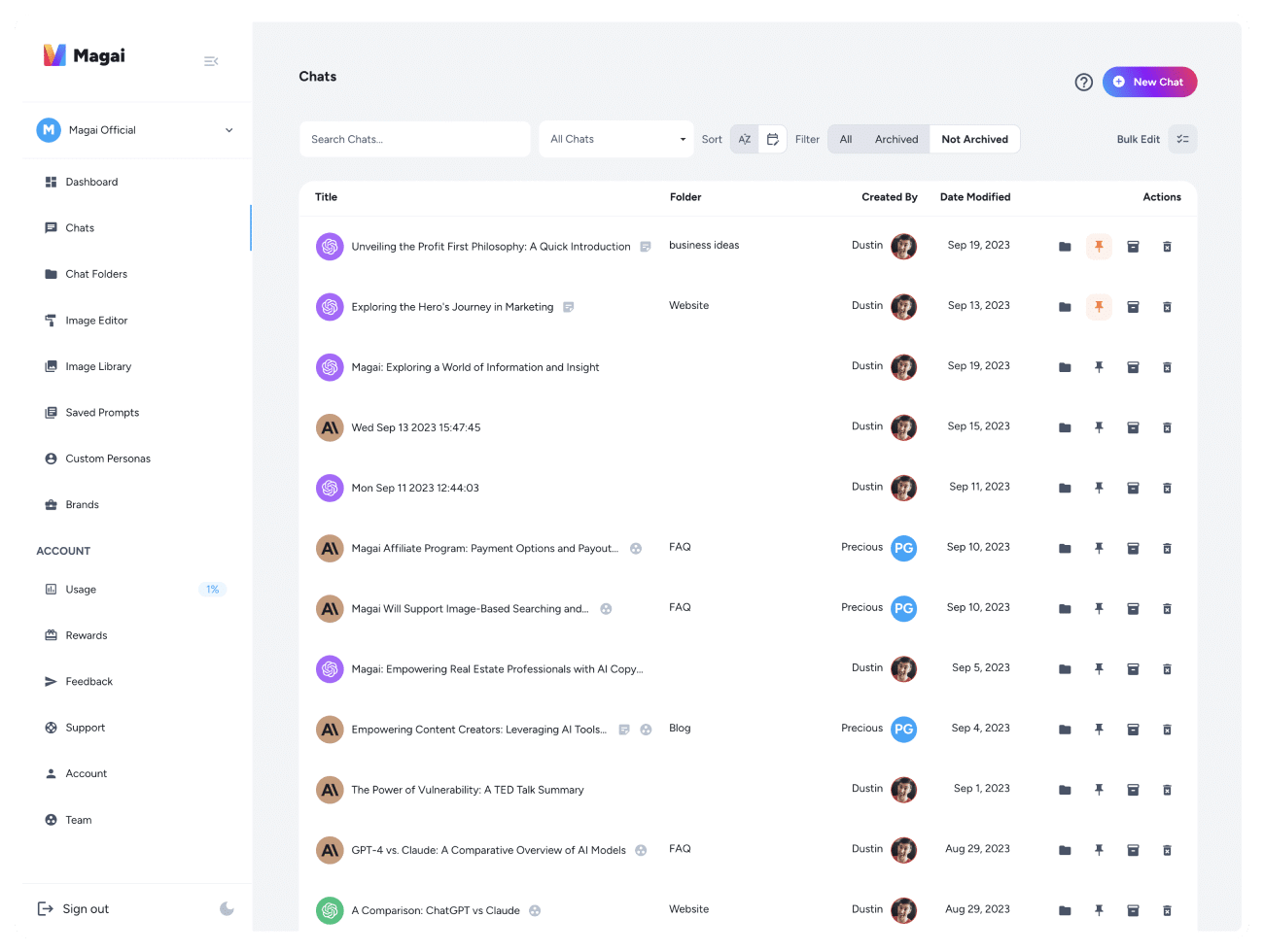 Magai Screenshot