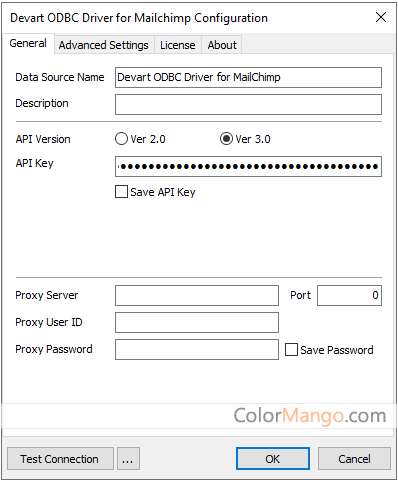 ODBC Driver for Mailchimp Screenshot