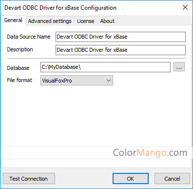 ODBC Driver for xBase Screenshot