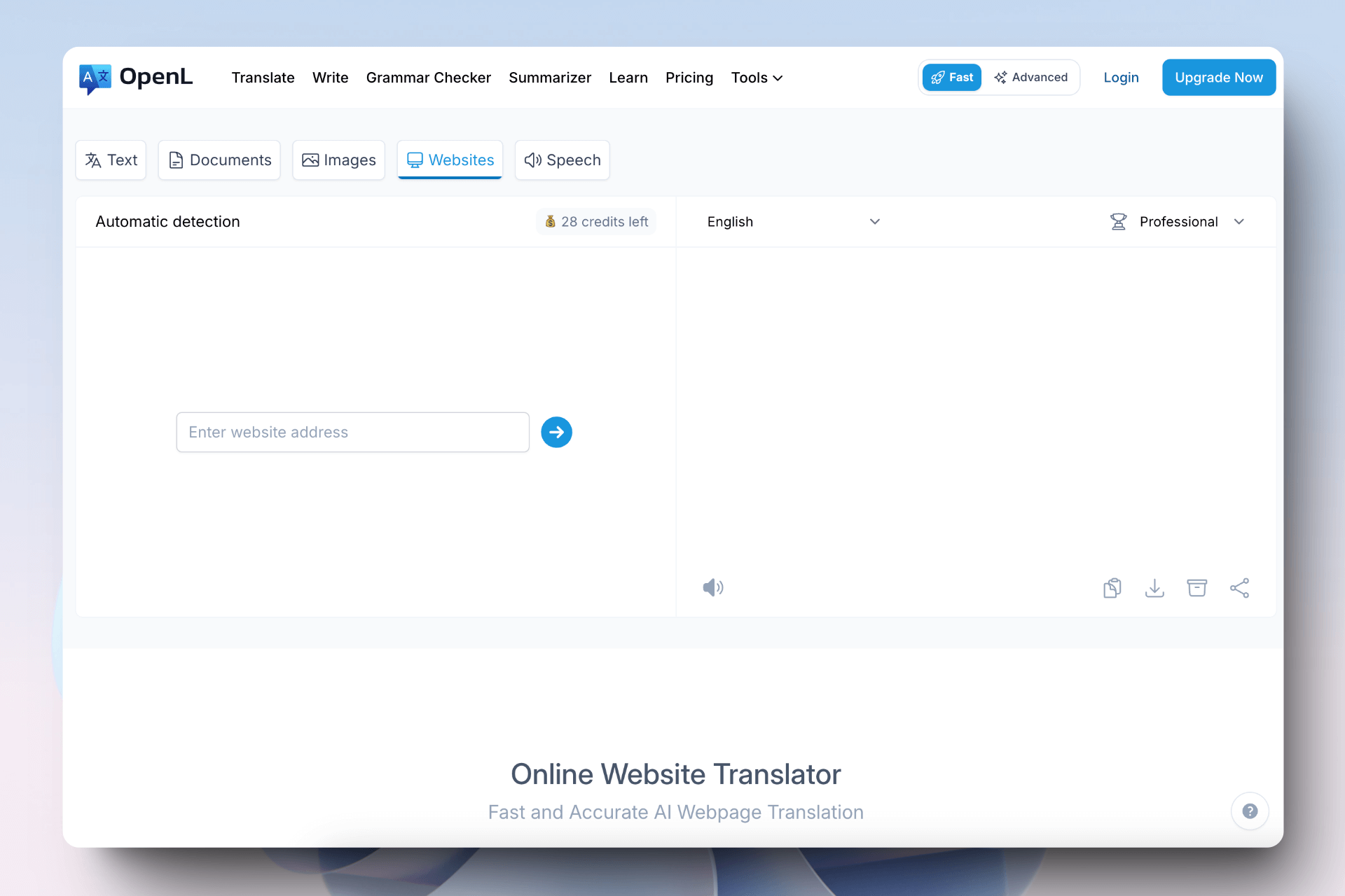 OpenL Translate Screenshot