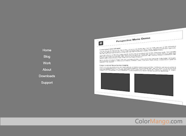 Perspective Menu Screenshot