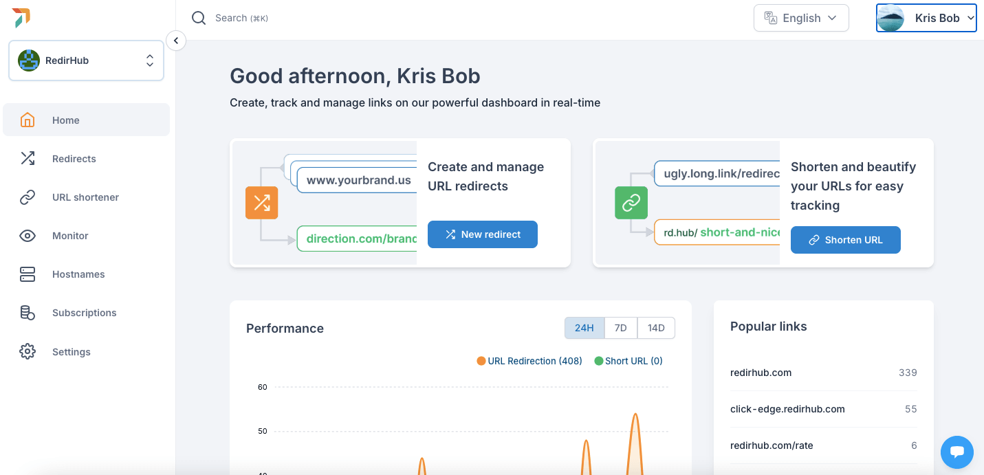 RedirHub Screenshot