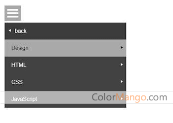 Responsive Multi Level Menu Screenshot