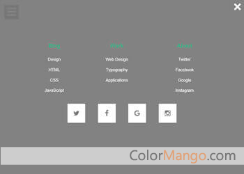 Responsive Overlay Menu Screenshot