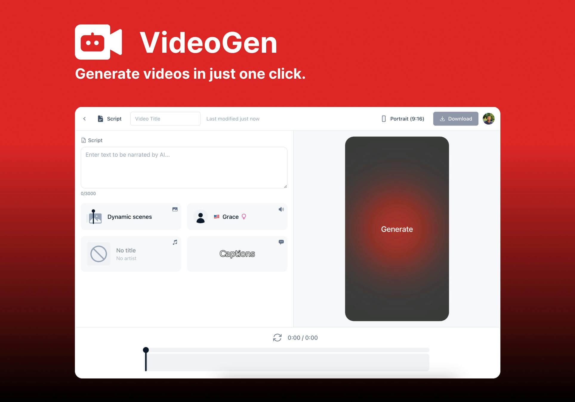VideoGen AI Screenshot