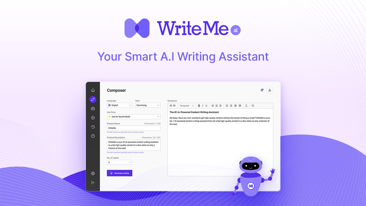 WriteMe AI Screenshot