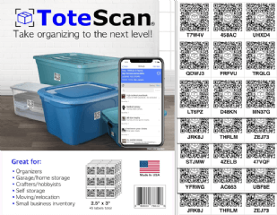 Étiquettes QR intelligentes pour l'organisation/le déménagement/le stockage