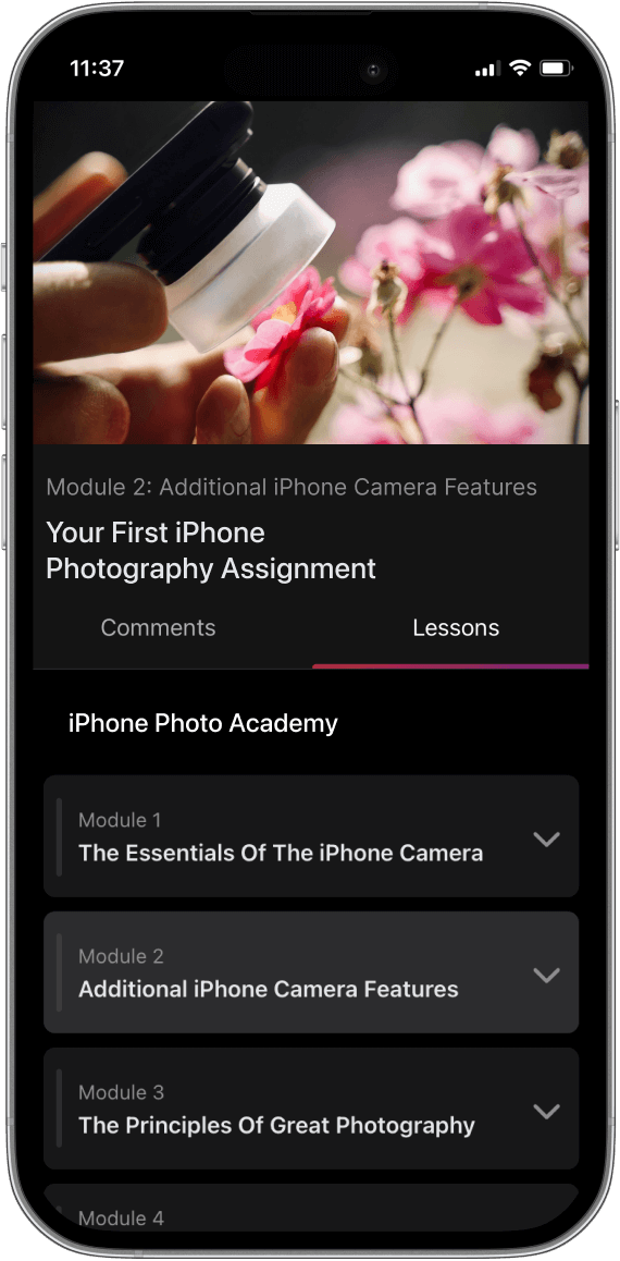 iPhone Photography School Screenshot