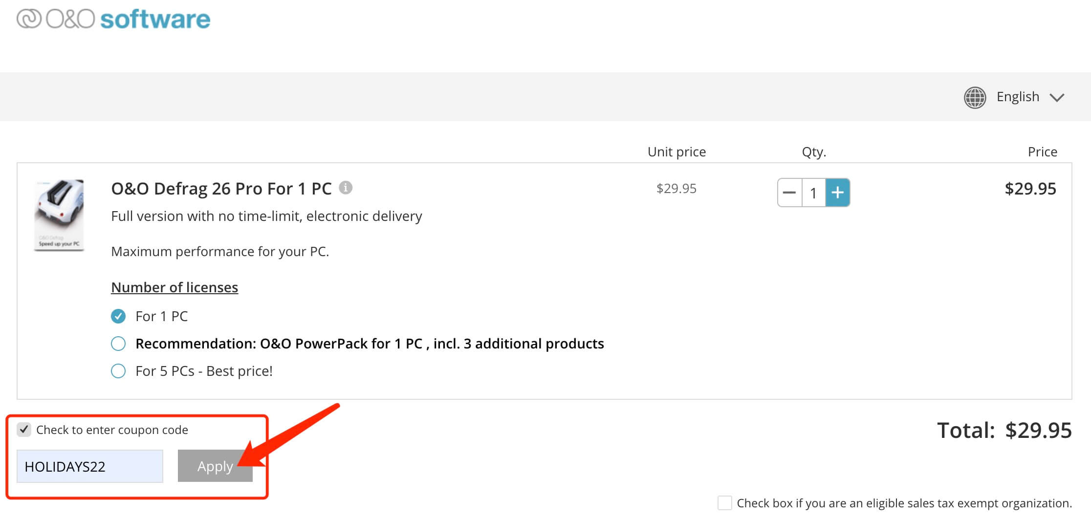 Activate O&O Defrag Discount Coupon