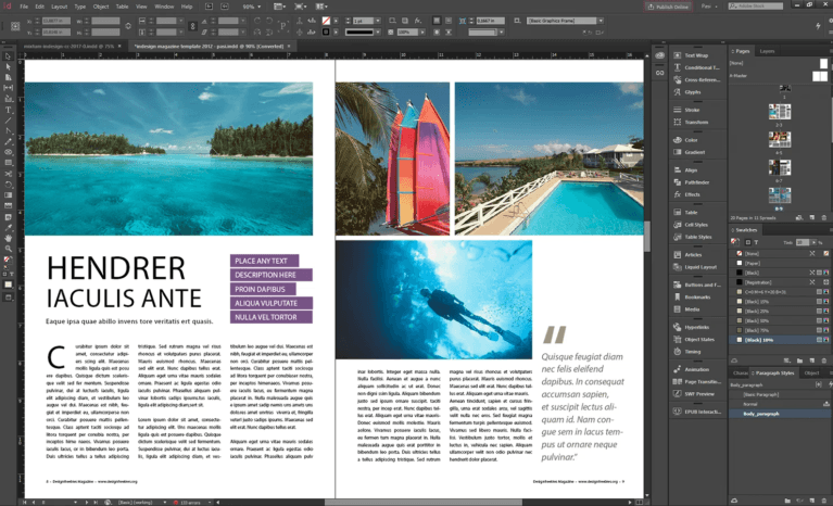 Adobe InDesign Screenshot