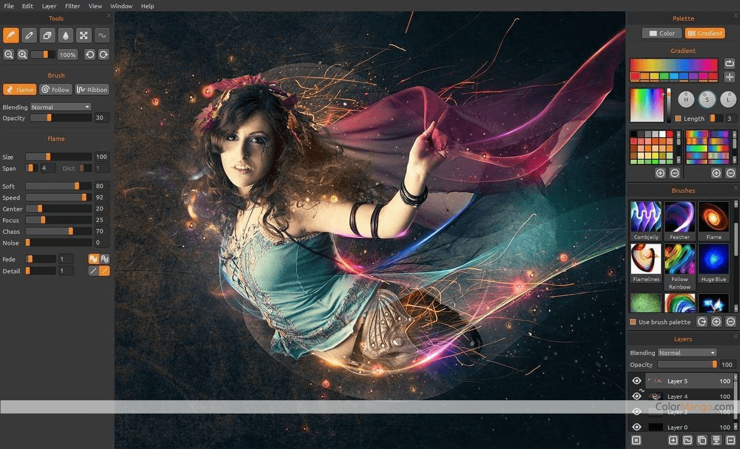 Escape Motions Flame Painter Screenshot