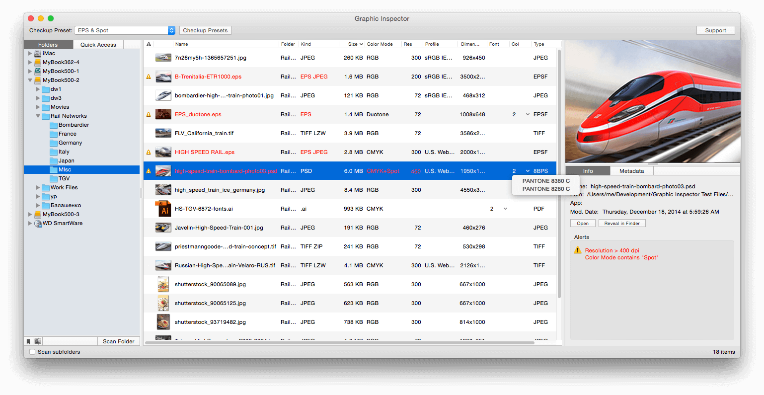 Graphic Inspector Screenshot