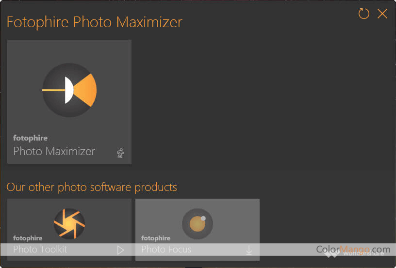Wondershare Fotophire Maximizer Screenshot