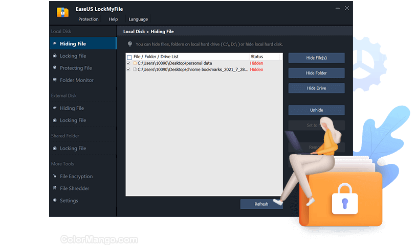 EaseUS LockMyFile Screenshot