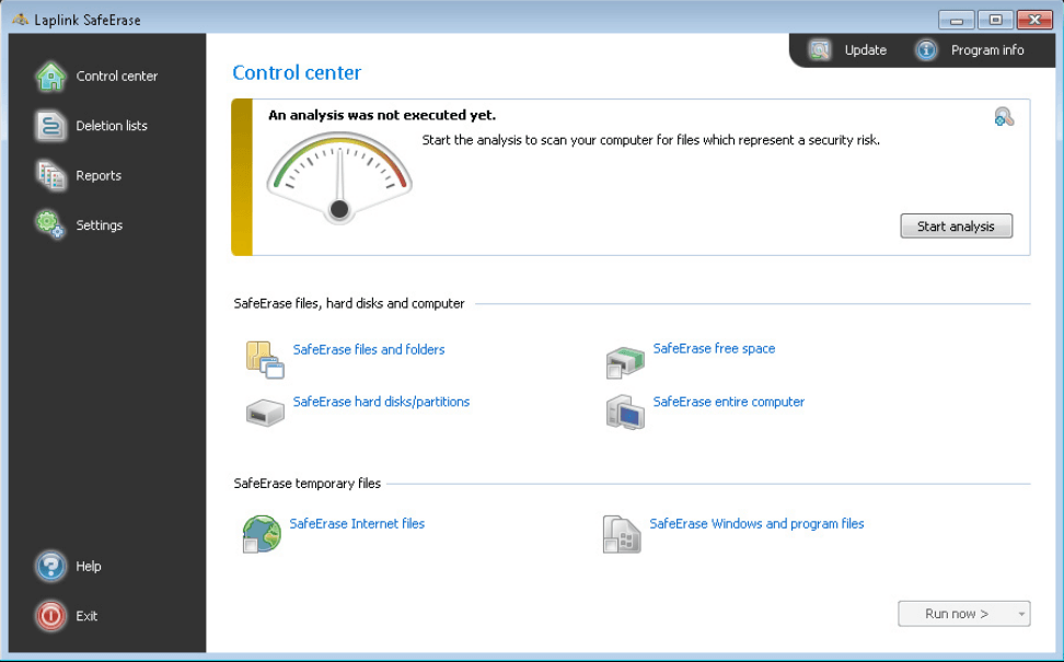 Laplink SafeErase Screenshot