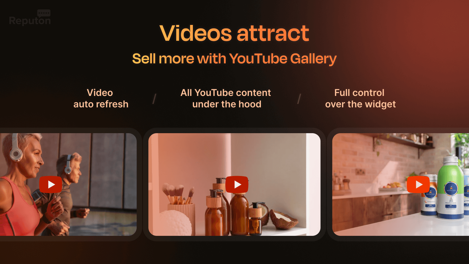Reputon YouTube Video Gallery Screenshot