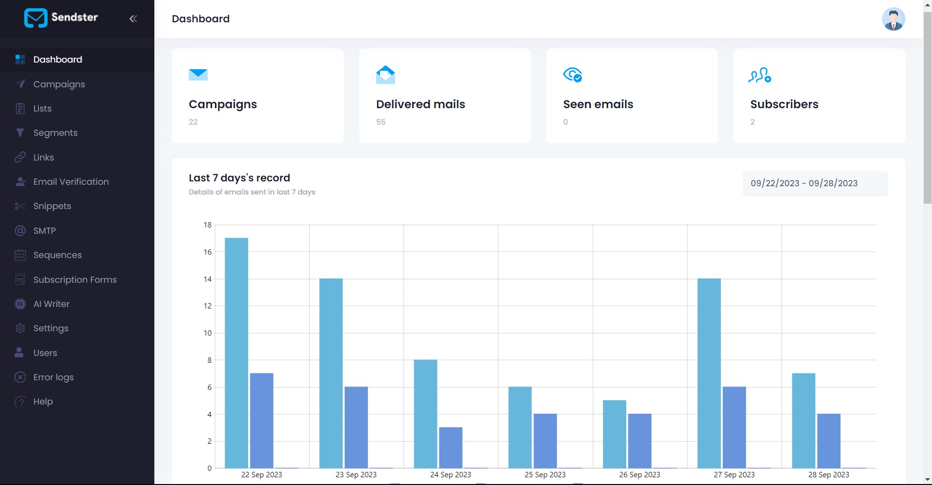 Sendster AI Screenshot
