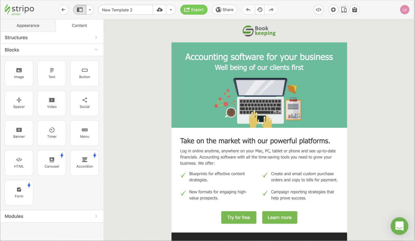 Stripo Screenshot
