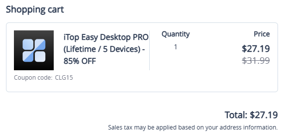 iTop Easy Desktop coupon