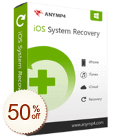 AnyMP4 iOS System Recovery Code coupon de réduction