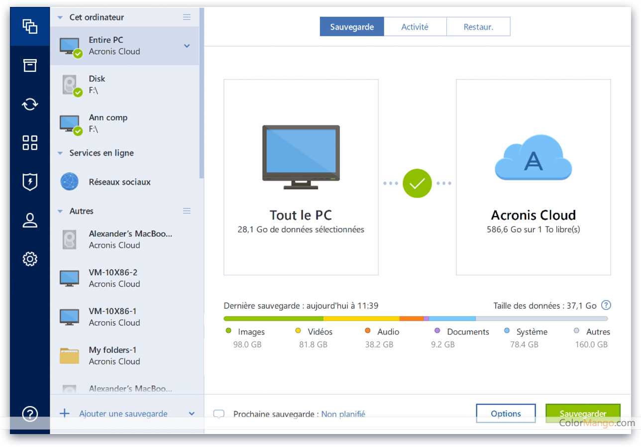 Acronis True Image Screenshot
