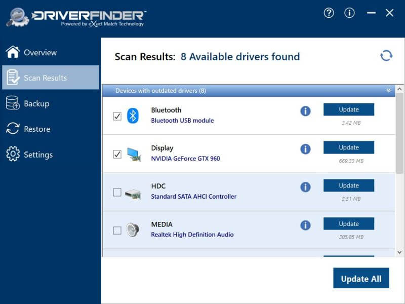 DriverFinder Screenshot