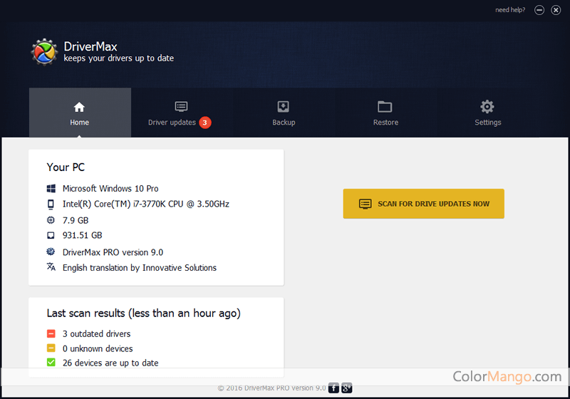 DriverMax Free Screenshot