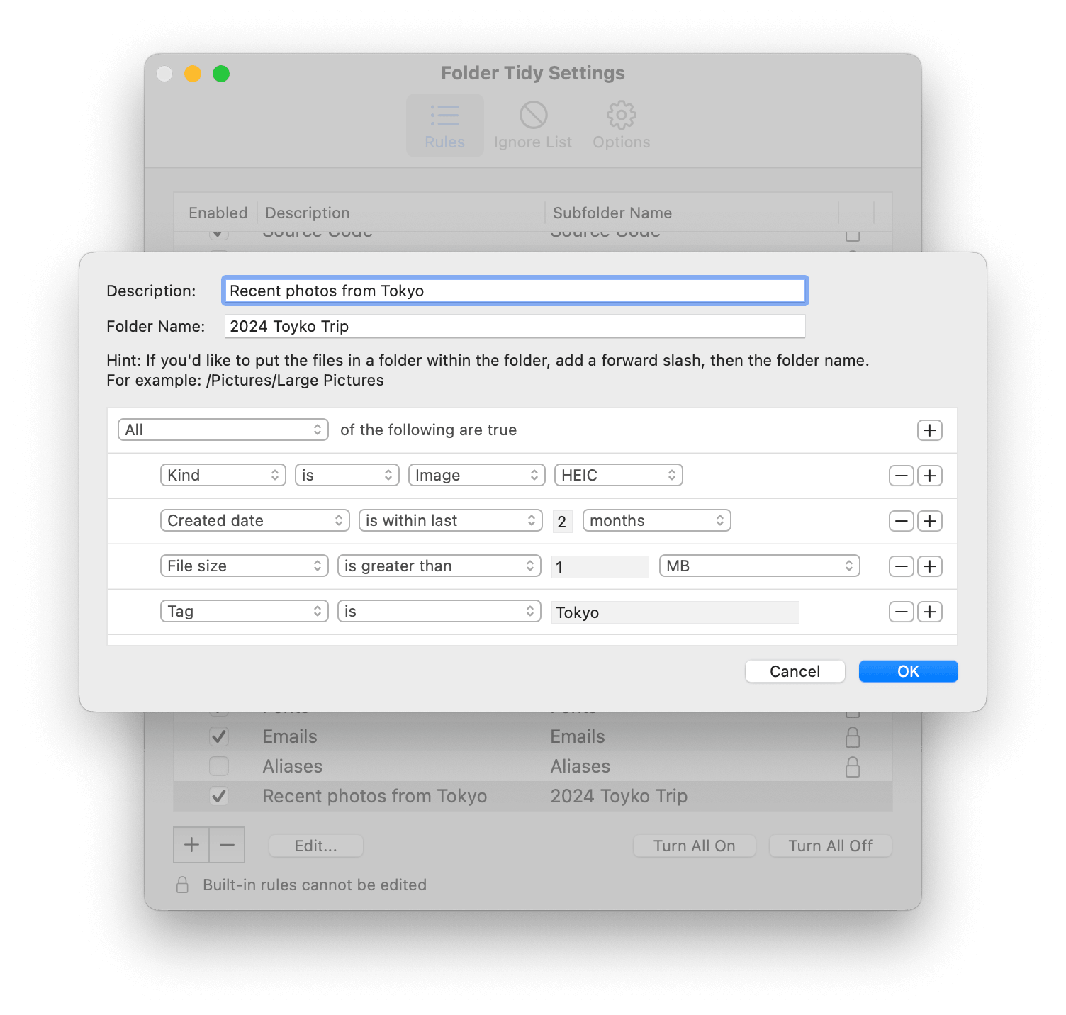 Folder Tidy Screenshot