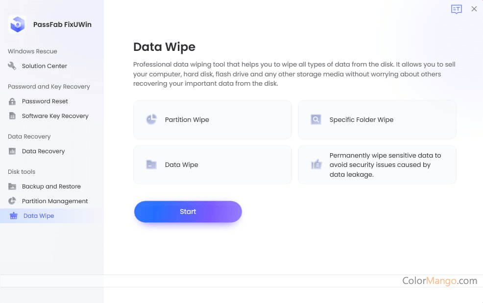 PassFab FixUWin Screenshot